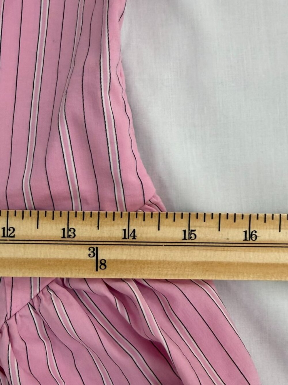 Maeve Anthropologie Pink Stripe Fitted A-Line Midi Dress Size M - Picture 8 of 10